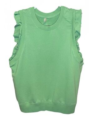 Free People Flutter Tank Field Goal Green Small